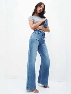 Reformation Bex Super Stretch High Rise Wide Leg Jeans